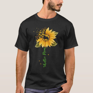 Camiseta Sheltie Mom Cool Sunflower Shetland Sheepdog Dog L