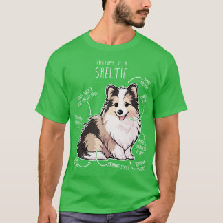 Camiseta Sheltie Shetland Sheepdog Anatomia 5