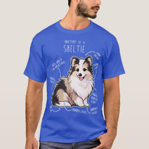 Camiseta Sheltie Shetland Sheepdog Anatomia 5