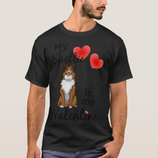 Camiseta Shelties Fofos Sheltie Dia dos Namorados Mãe de Sh