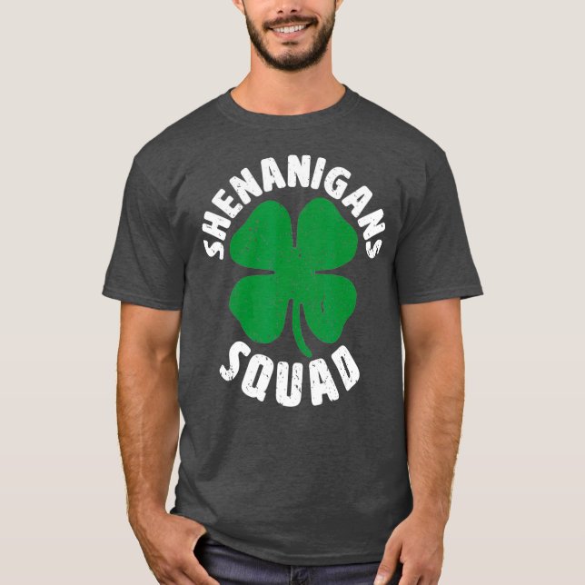 Camiseta Shenanigan Squad Funny St Patricks Day Group (Frente)