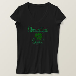 Camiseta Shenanigan Squad Shamrock Partido Bar Mulheres