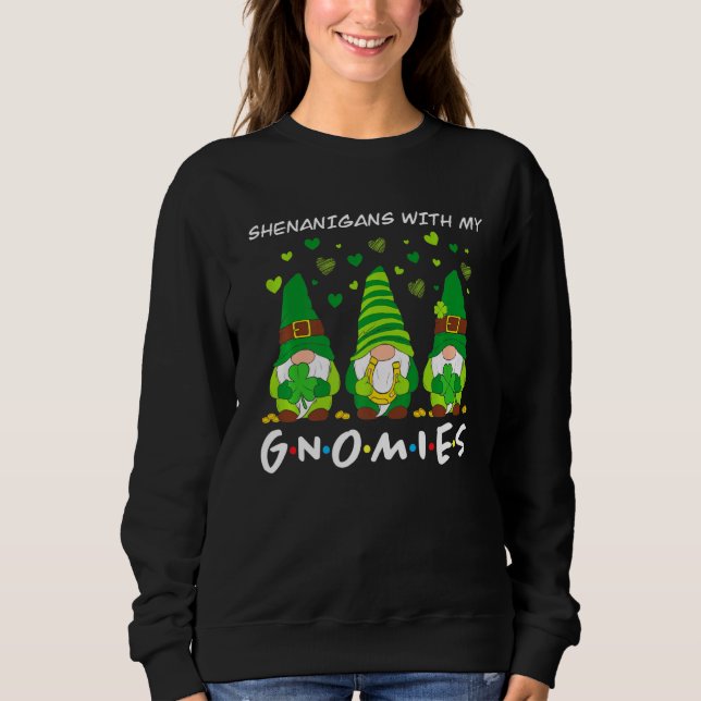 Camiseta Shenanigans Com Meu Gnomo De Dia de São Patrício (Frente)