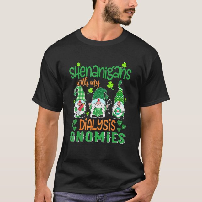 Camiseta Shenanigans Com Meus Gnomos De Diálise São Patrick (Frente)