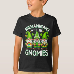 Camiseta Shenanigans Com Meus Gnomos Dias de São Patrícios
