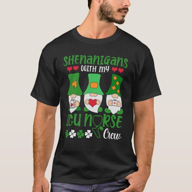 Camiseta Shenanigans com minha enfermeira da UTI, Saint Pat (Frente)