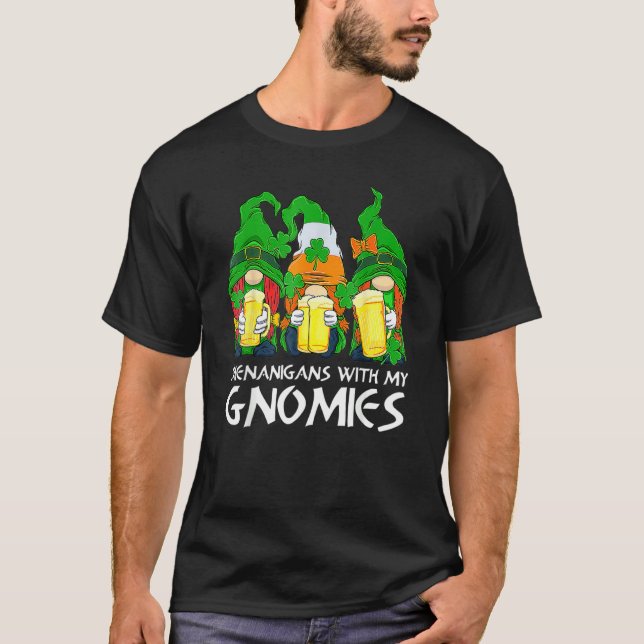 Camiseta Shenanigans Com Minha Gnomia Cerveja Bebendo Rua E (Frente)