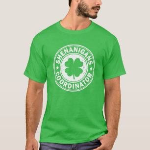 Camiseta Shenanigans Coordenador Dia de São Patrício Shamro