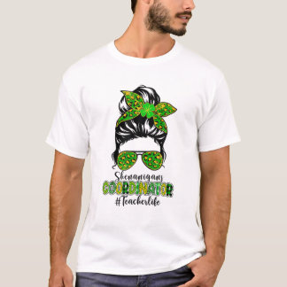 Camiseta Shenanigans Coordenador Messy Bun Teacher Rua Patr