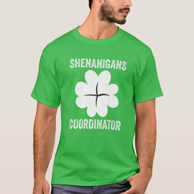 Camiseta Shenanigans Coordinator Funny St Patricks Day Teac (Frente)
