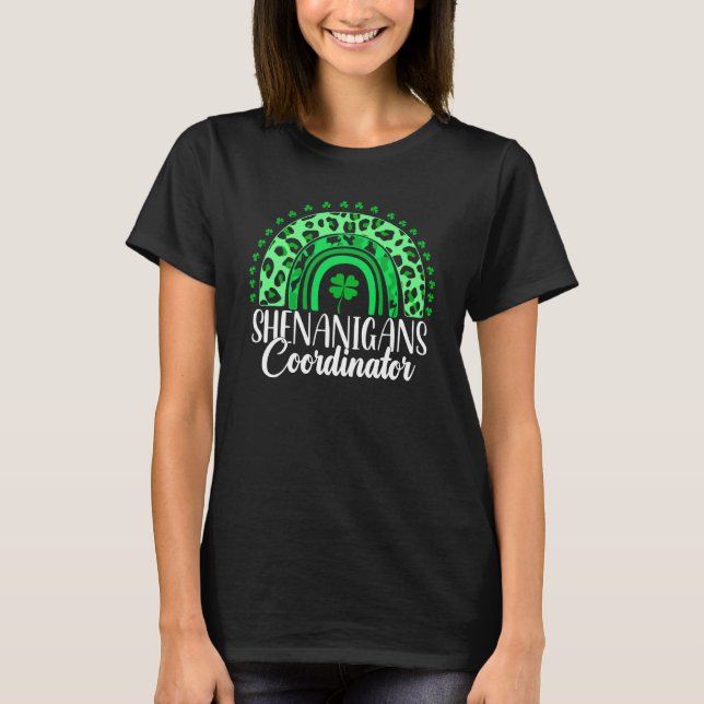 Camiseta Shenanigans Coordinator Rainbow St Patrick's Day T (Frente)