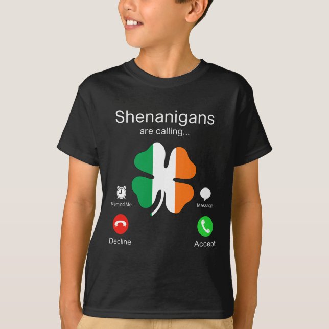 Camiseta Shenanigans Divertidos Chamam De Irlandês Dia de S (Frente)