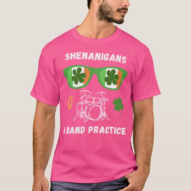 Camiseta Shenanigans E Dru De Dia de São Patrício De Prátic (Frente)