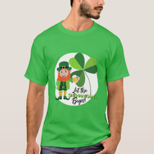 Camiseta Shenanigans Leprechaun Shamrock Rua dia de Patrick