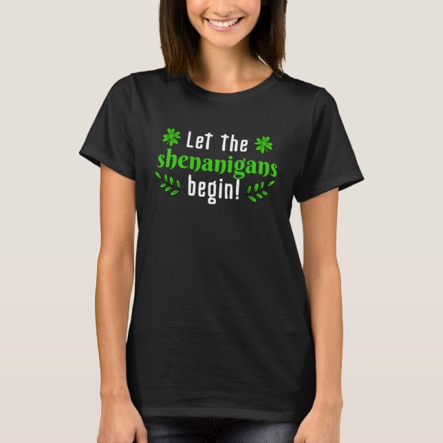 Camiseta Shenanigans  Saint Irish Pats St Patrick's Day Cos (Frente)