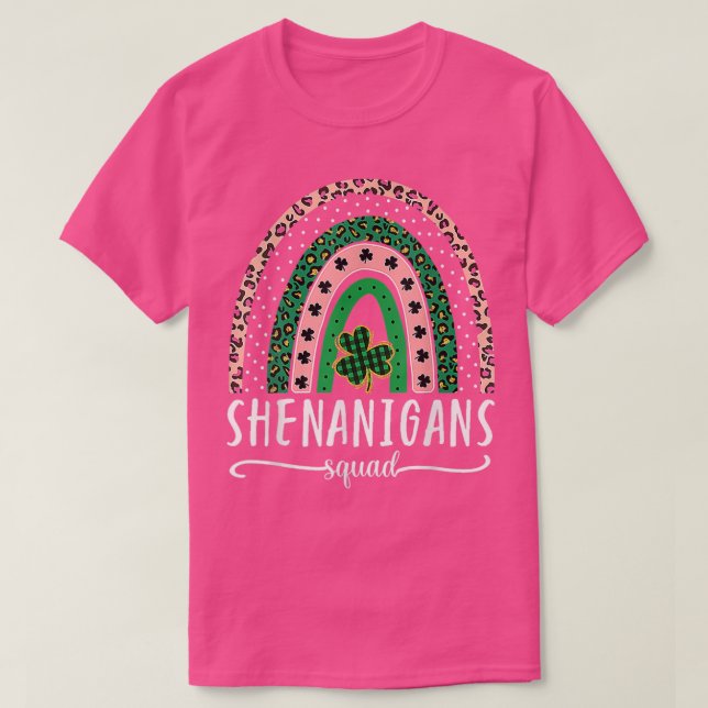 Camiseta Shenanigans Squad Dia de São Patrício Arco-Íris Sh (Frente do Design)