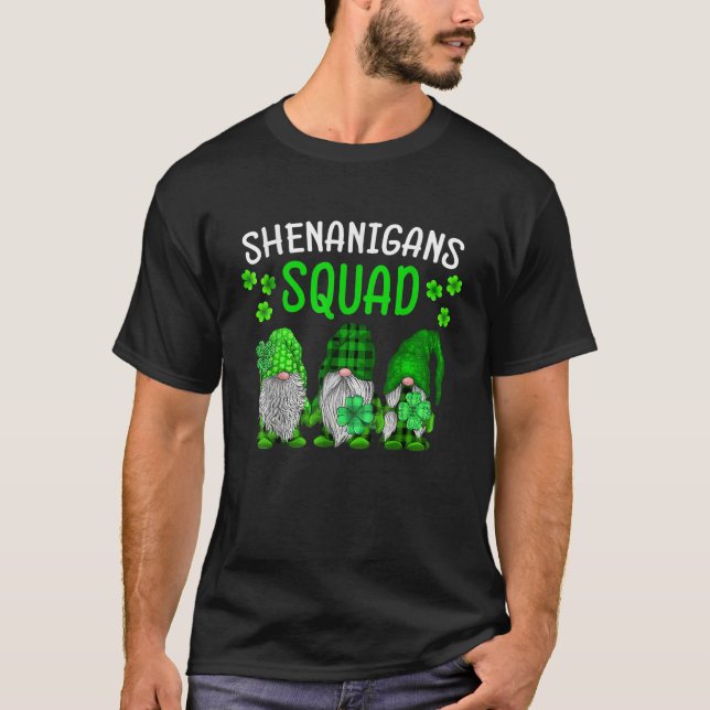 Camiseta Shenanigans Squad Dia de São Patrício Gnomos Green (Frente)