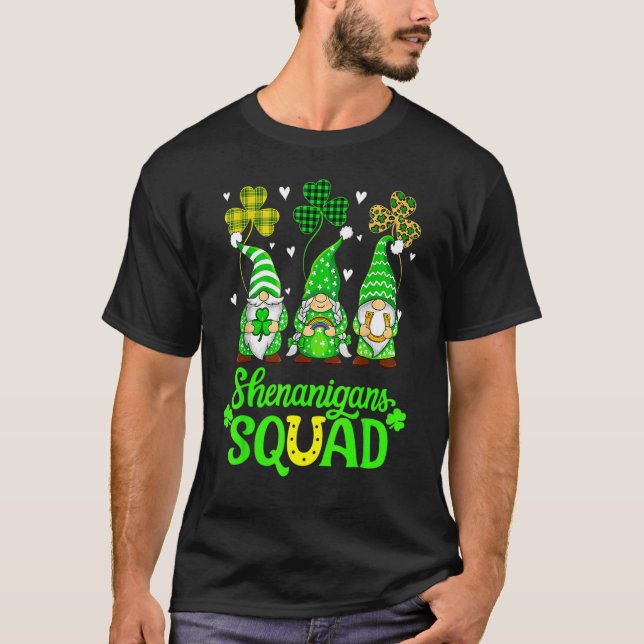 Camiseta Shenanigans Squad Dia de São Patrício Gnomos Green (Frente)