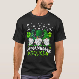 Camiseta Shenanigans Squad Dia de São Patrício Gnomos Irlan