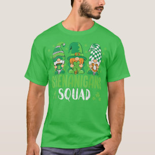 Camiseta Shenanigans Squad Dia de São Patrício Gnomos Lover
