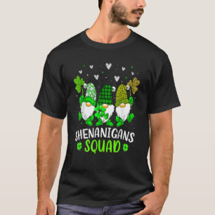 Camiseta Shenanigans Squad Dia de São Patrício Gnomos Verde