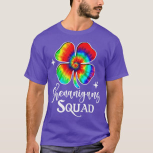 Camiseta Shenanigans Squad Engraçado Rua Irlandesa Tie Dye 