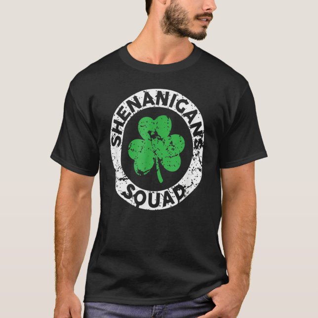 Camiseta Shenanigans Squad Funny St Patrick's Day Matching  (Frente)