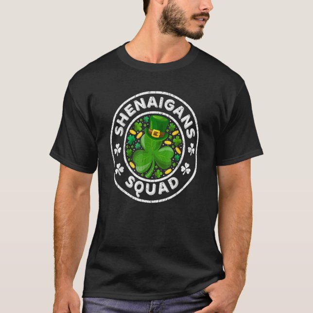 Camiseta Shenanigans Squad Funny St Patrick's Day Matching  (Frente)