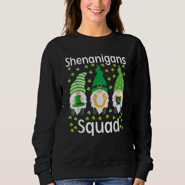 Camiseta Shenanigans Squad Gnomes Shamrock Happy St Patrick (Frente)
