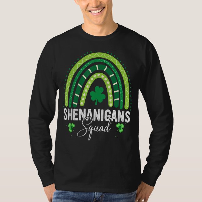 Camiseta Shenanigans Squad Irish Funny Rua Dia Patrick (Frente)