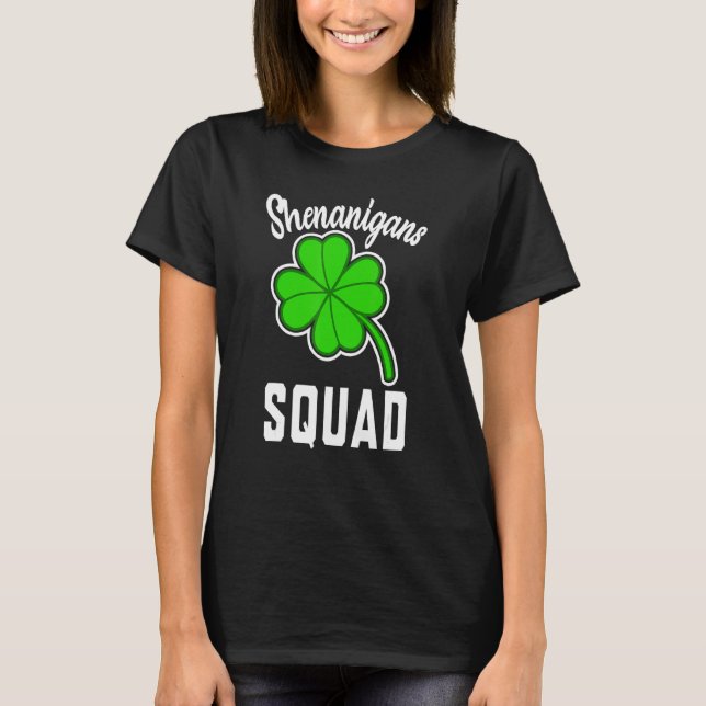 Camiseta Shenanigans Squad Irish Funny Saint Patricks Day (Frente)