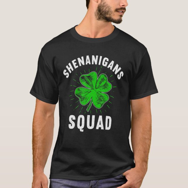 Camiseta Shenanigans Squad Irish Funny Saint Patricks Day (Frente)