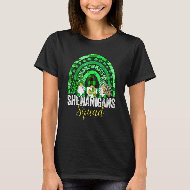 Camiseta Shenanigans Squad Irish Gnomos Rainbow Rua Patrick (Frente)