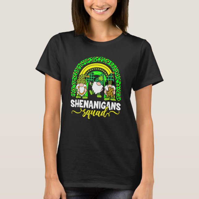 Camiseta Shenanigans Squad Irish Gnomos Rainbow Rua Patrick (Frente)