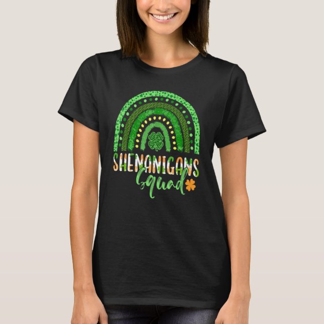 Camiseta Shenanigans Squad Irish Rainbow Funny Santo Patríc (Frente)