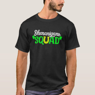 Camiseta Shenanigans Squad Irish Retro Shamrock Rua Patrick