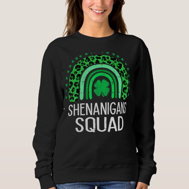 Camiseta Shenanigans Squad Irish Rua Saint Patrick S Day Fu (Frente)