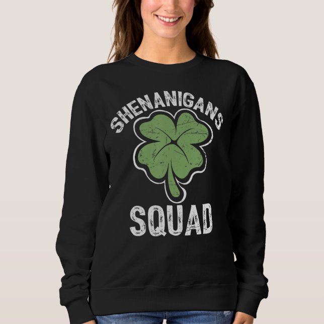 Camiseta Shenanigans Squad Irish Shamrock Funny Rua Patrick (Frente)