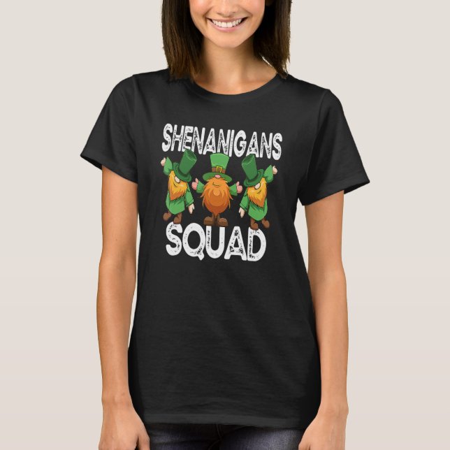 Camiseta Shenanigans Squad Irish St Patricks Day Gnomes Sha (Frente)