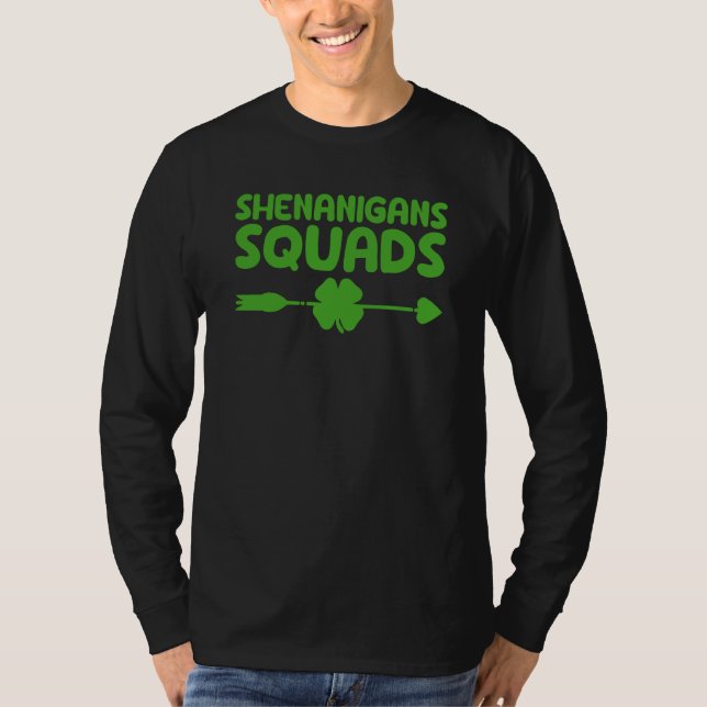 Camiseta Shenanigans Squad Irish St Patricks Day Shamrock (Frente)