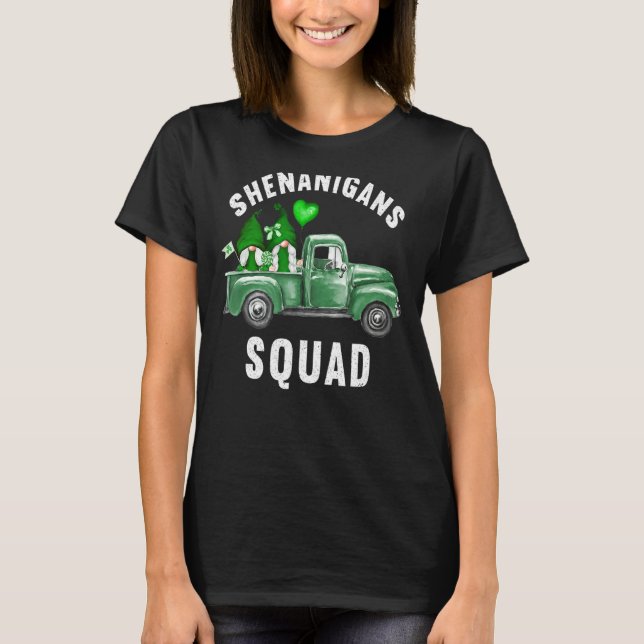 Camiseta Shenanigans Squad Irish Tee Funny Gnomos Pat Santo (Frente)
