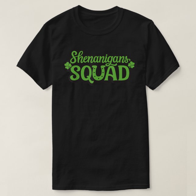 Camiseta Shenanigans Squad Irish Tee Funny Saint Patricks D (Frente do Design)