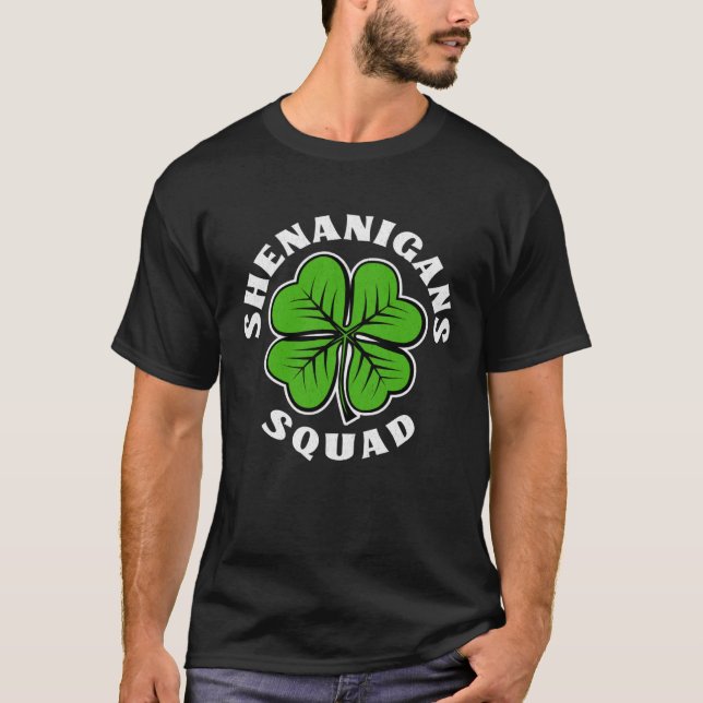 Camiseta Shenanigans Squad Rua Dia de Patrick (Frente)