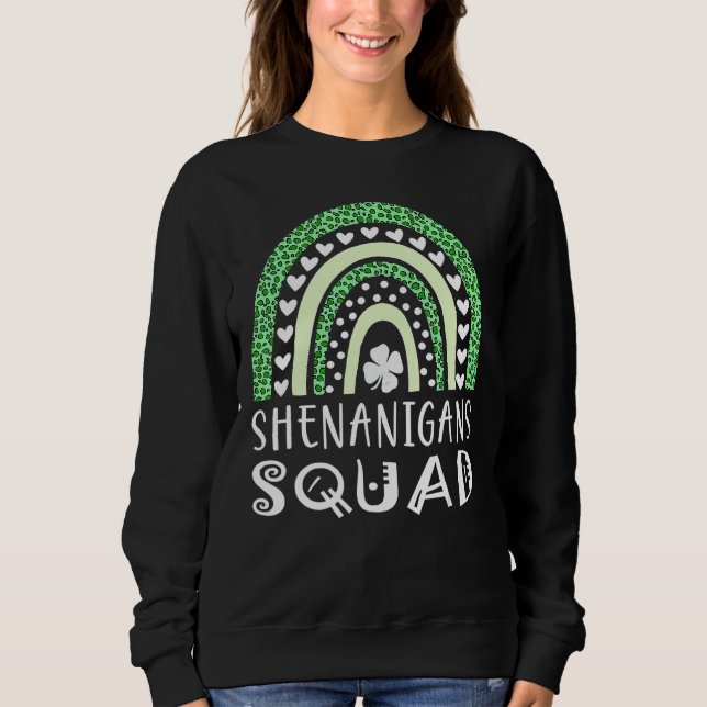 Camiseta Shenanigans Squad Rua do Dia de Patrick Homens Mul (Frente)