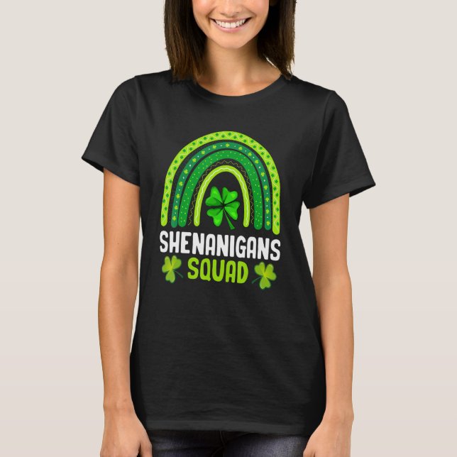 Camiseta Shenanigans Squad St Patrick's Day Gifts Rainbow S (Frente)