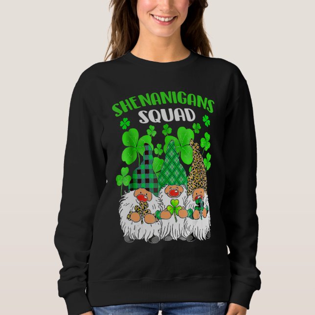 Camiseta Shenanigans Squad St Patricks Day Gnomes Green Pro (Frente)