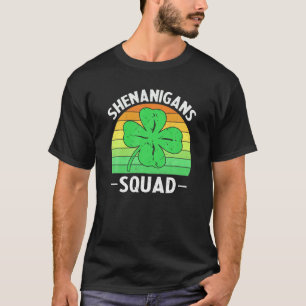 Camiseta Shenanigans Squad Vintage Funny Dia de São Patrí