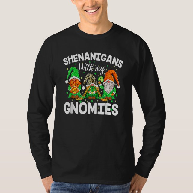 Camiseta Shenanigans With My Gnomies St Patrick's Day Gnome (Frente)