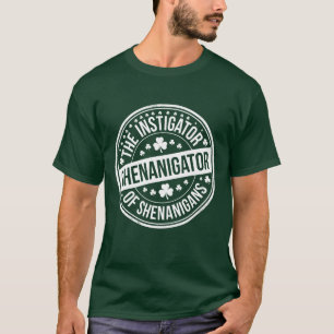 Camiseta Shenanigator Dia de São Patrício Irlandês Engraçad