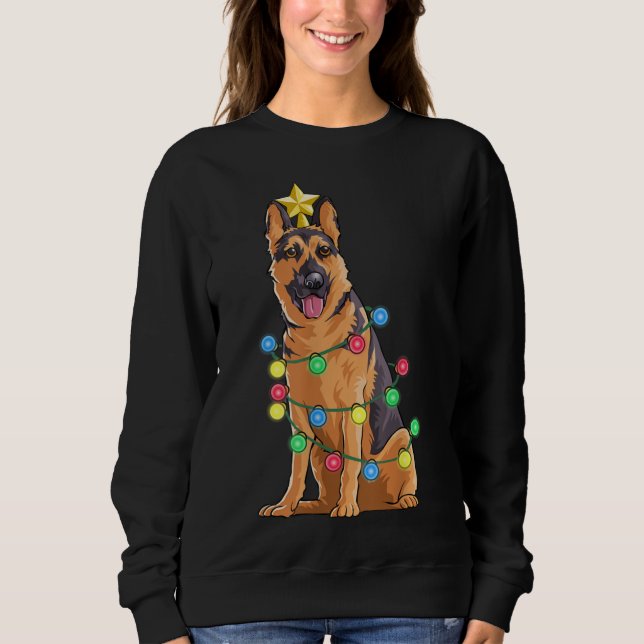 Camiseta Shepard Natal Tree Star Lights Xmas Gif (Frente)
